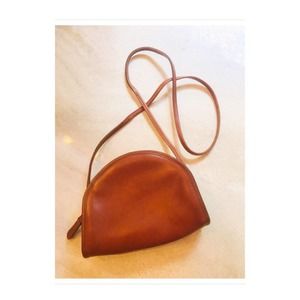 Vtg. 80's Coach Half Moon Kimball Saddle Brown